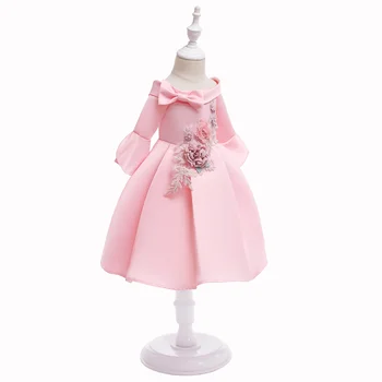 2019 Deti, Dievčatá Šaty Výšivky Oblečenie Svadobný Večer Kvet Dievča Princezná Šaty Strany Sprievod Šaty Dieťa Dievčatá Oblečenie