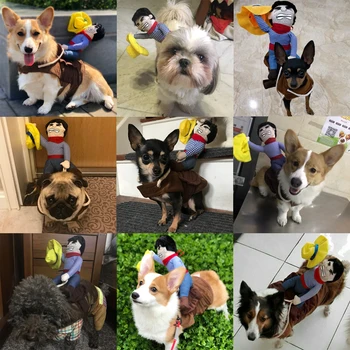 Vtipné Psa Kostým Kovboj Štýl, Psie Oblečenie pre Malé a Stredne Veľké Psy Chihuahua Pug Oblečenie Halloween Party Šteňa Kostýmy