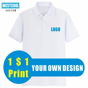 Leto-Krátke Rukávy Zdravé Bavlna 17 Farby Žien Polo Tričko Vlastné Obchodné Bežné Výšivky Tričká s Logom WESTCOOL