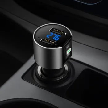 Bluetooth Auto USB Nabíjačka s Dual LED Displej, Rýchle Nabitie FM Vysielač Bezdrôtového Rádiového modulu Adaptér pre MP3 Prehrávač 3.4