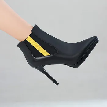 ASUMER 2020 najnovšie originálne kožené členkové topánky ženy sexy tenké vysokom podpätku topánky platformu jeseň zimné šaty strany topánky žena