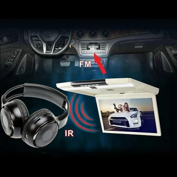 Univerzálne IR (Infračervené Slúchadlá Bezdrôtové Stereo Auto Headset Dual Channel Slúchadlá Kompatibilné s Väčšinou Audio Zariadení