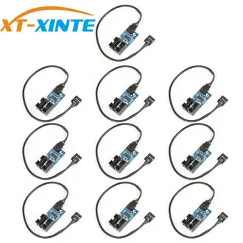 10pcs/veľa XT-XINTE 1 až 2 Doske Predlžovací Kábel USB Adaptér 9Pin USB HUB rozbočovač Konektory s 30 cm Kábel