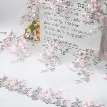 1meter 130 CM Oka Bilaterálne Výšivky, kvetinové Gázy Tylu čipky Textílie pre Dieťa Tutu Sukne Svadobné Party Stage Šaty DIY Materiál