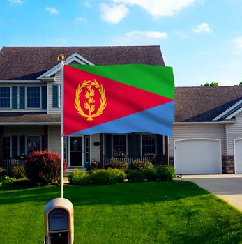 2018 teplej predaja Eritrea(ER) Vlajka Polyester Vlajky 5*3 FT 150*90 CM Všetky farebné Logá