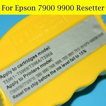 1 Kus Chip Resetter Pre Epson 7900 9900 Originálne A Dopĺňanie Atramentových zásobníkov Pre Epson T636 T596 T636A T596A