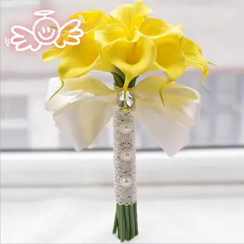 Svadobné kytice nevesty corsage bridesmaid, zápästie nevesta brošňa kytice kvetinový svadobné Umelý kvet hodvábnej D389