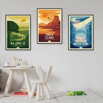 Nordic Retro Avatar Ba Spievať SE Travel HD Plagáty Anime Umenie Výtlačkov Plátno, Maľovanie obrazov na Stenu Pre Obývacia Izba Domova