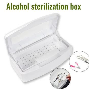 Klinec Kovové Nástroje Disinfector Manikúra Sterilizátor Zásobník Box Alkoholu Dezinfekciu Box Salon Implementovať Nástroj Alkoholu