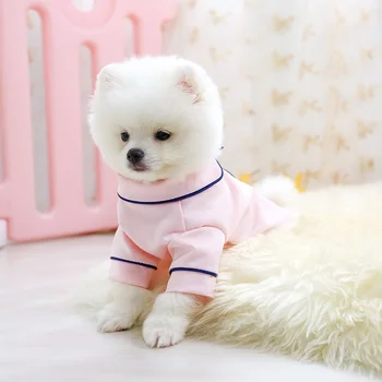 Jeseň Pet Pyžamo Tlačidlo Dizajn, Mäkké, Pohodlné Šteňa Bavlnené Tričko Psíka, Nosiť-odolné Oblečenie Pre Malé Psy