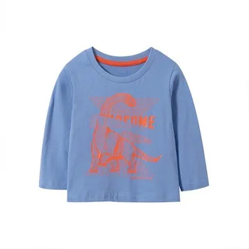 Baby deti chlapci T-shirt jeseň jar chlapci klesnutie tričko detské Long Sleeve T-Shirt chlapcov dinosaura bavlnené Oblečenie 7147 02