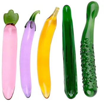 Pyrex Glass Dildo pre Ženy, Masturbácia, Sex Hračky Ovocia, Zeleniny, Umelý Penis Análny Plug sexuálnu Hračku, Melódiu, Gejom, Sex Produkt