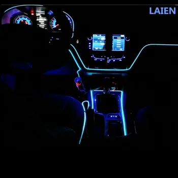 Univerzálny 2.3 mm 3M Car Styling Flexibilné Neónové Svetlo EL Drôtených Lán a Dekorácie Pásy s Regulátor pre seat audi toyota, OPEL VW