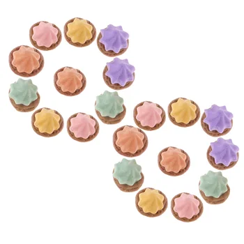 MagiDeal Dve Tašky Realistické Malé Súbory Cookie Miniatúrne Jedlo 1:12 Domček Pre Bábiky