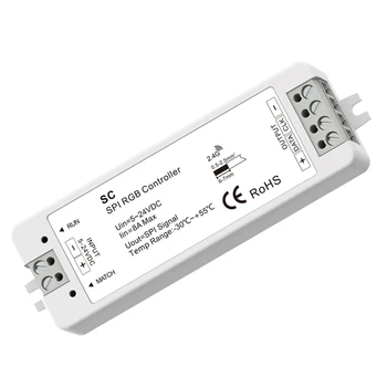 2.4 G RF SPI LED pixel regulátor SC+R9 DC5V 12V 24V podporuje WS2811/WS2812B/WS2801 SPI Signál /Dual spôsob, ako zosilňovač alebo splitter SA