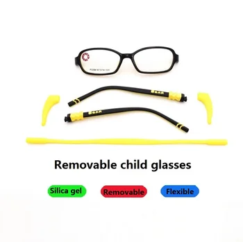Šírka-125 Značky deti, high-grade TR90 mäkké silikónové okuliare, rám detí vymeniteľné dioptrické okuliare rám 2264 deti okuliare