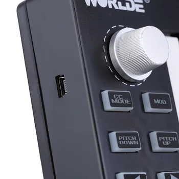 Vysoká Kvalita WORLDE 25 Prenosná Rýchlosť-citlivá Klávesnica, Mini Odolné 25-Kľúč USB MIDI Controller