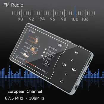 MP4 Prehrávač Bluetooth4.2 Hudby vo formáte MP3 Prehrávač, 16 GB s 2,4-palcový Veľký Displej MP4 Video Prehrávač Podporuje SD Karty až do 128 GB s FM