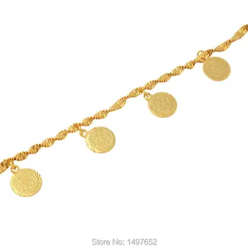 Veľkoobchod Mince Peniaze Prihlásiť Arabčina Šperky Skvelé Darčeky Zlatá Farba Moslimských Islamskej Kúzlo Náramky Pre Ženy