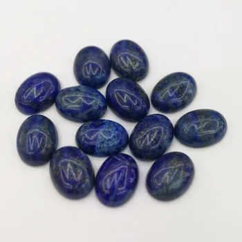 Wholese 50pcs/Veľa Prírody Lapis lazuli Kameň Korálky kúzlo oválne 12*16 KABÍNY CABOCHON pre šperky, takže korálky