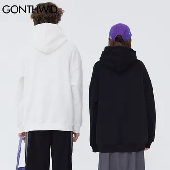 GONTHWID Hoodies Streetwear Hip Hop Galaxy Vesmíru Tlač s Kapucňou Mikiny Harajuku Mens Príležitostných Fleece Pulóver Topy Coats