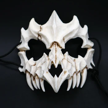 Halloween Živice Maska Dragon Boh Maska Biela Lebka Strašidelné Pol Masky Na Halloween Rekvizity Halloween Party Cosplay Rekvizity