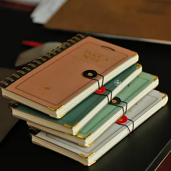 MINKYS Nový Príchod 100 Listov Vziať na Vedomie, Vintage Cievka Notebook Vestník Program Plánovač Bullet Knihy Darček Písacie potreby Dodávky