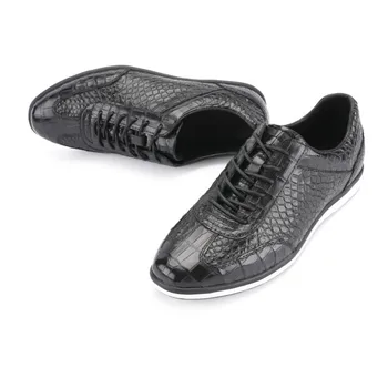 2020 Predaj nový krokodílej kože tenisky pánske, príležitostné, svadobné topánky zapatos de hombre mužov mokasíny chaussure homme doprava zadarmo