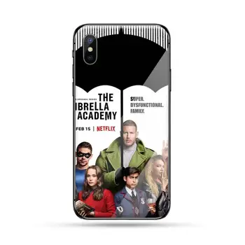 The Umbrella Academy black Telefón Prípade Trupu Tvrdeného skla Pre iphone 6 6 7 8 plus X XS XR 11 PRO MAX