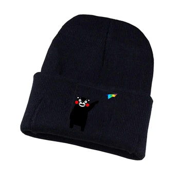 Anime Kumamon Pletené klobúk Cosplay klobúk Unisex Tlač Dospelých Bežné Bavlna klobúk teenagerov zimná Pletená Čiapka