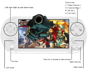 Coolbaby X9S 5.1 palcový Retro Prenosné hracie konzoly Podpora TF kariet Rozšíriť Postavený v roku 3000 Hra Pre PSP PS1 Arcade MD Hra