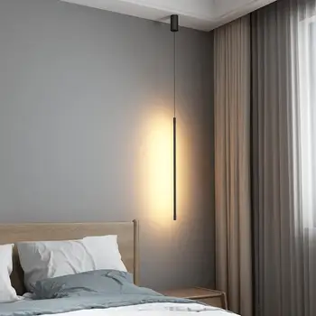 Nordic Umenie Valcová Linka LED Hliníkový Prívesok Svetlá Osvetlenie Moderného Obývacej Izby, Spálne, Nočné Krytý Dekor Prívesok Lampy