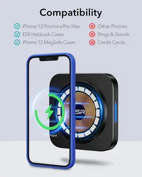 ESR HaloLock Magnetické Bezdrôtovú Nabíjačku do Auta Namontovať Držiak pre iPhone 12 Pro Max Rýchle Nabíjanie Bezdrôtovú Nabíjačku Auto Držiaka Telefónu