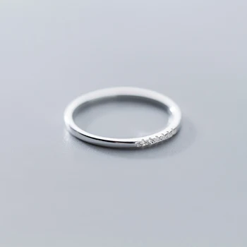 Kinel Reálne 925 Sterling Silver Zirkón Kolo Geometrické Krúžok Pre Módu Ženy Roztomilý Jemné Šperky 2020 Minimalistický Príslušenstvo Darček