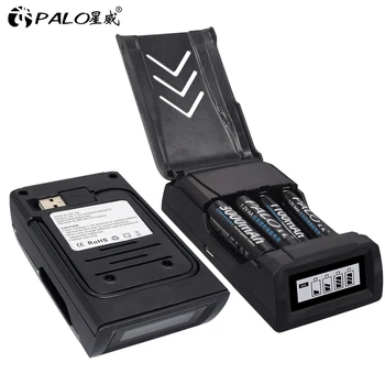 PALO 4PCS NI-MH 1.2 V, aa, AA nabíjateľné batérie + 4PCS 1.2 V aaa AAA nabíjateľné batérie+smart inteligentný USB Nabíjačky Batérií