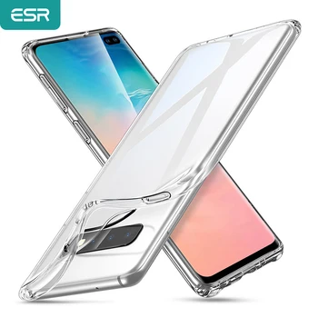 ESR Luxusné Mäkké TPU puzdro pre Samsung S10 e S10 S10 Plus Ultratenké Transparentné Crystal Clear Kryt Pre Samsung S10 e S10 S10 Plus