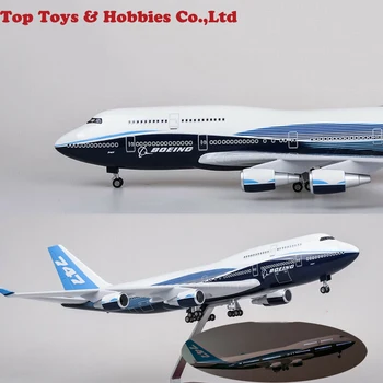 Nové akciové 1:150 Rozsahu Airplane1:150 B747 Boeing 747-400 Rovine Model Replika Živice 47 cm Dlhé Diecast Modelu Lietadla So svetlom