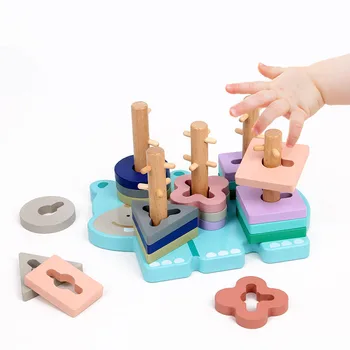 Deti Hračky, Drevené Hračky Montessori Materiálmi Geometrie Tvaru Kognitívne Zodpovedajúce Hra Puzzle Hračka Skoro Vzdelávacie Hračky Pre Deti,