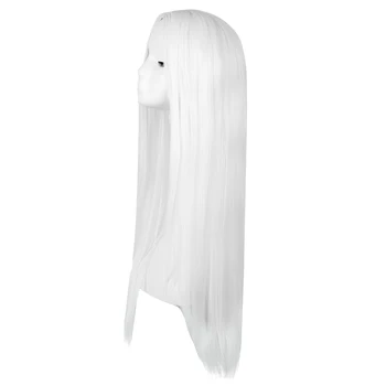 Fei-Zobraziť Kostým Parochňu Tepelne Odolných Syntetických Vlákien Dlhé Rovné Biele Vlasy Halloween Karneval Cos-play Udalosti Ženy Hairpiece