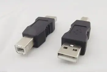 10pcs USB 2.0 Typu Samec B Samec Tlačiareň, Scanner Port Converter Adaptér Konektor