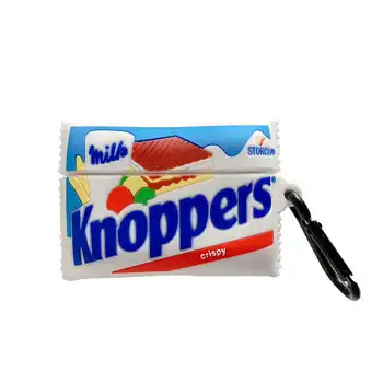 Oblátka Knoppers Bezdrôtové Bluetooth Slúchadlá Prípade AirPods 1/2/pro Čokoláda Cookiers Box 3D Mäkké Silikónové Headset Coque Kryt