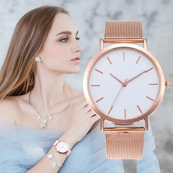 2019 Ženy, Hodinky Bayan Kol Módne ružové Zlato Striebro Luxusné Dámske Quartz Hodinky Ženy reloj mujer saati relogio náramkové hodinky