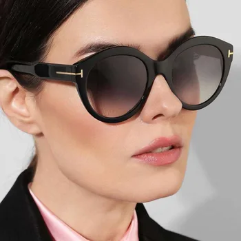 Nové 2019 Módnej Značky TOM slnečné Okuliare Ženy Dizajnér Vintage Kolo T Slnečné Okuliare Ženské Okuliare Gradient Rám Odtiene Mužov Oculos