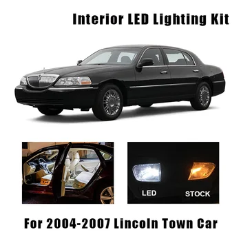 14pcs Canbus Biele Interiérové LED Svetlo, Stropné Žiarovky Kit vhodný Pre 2004 2005 2006 2007 Lincoln Town Car Mapu Dome špz Lampa