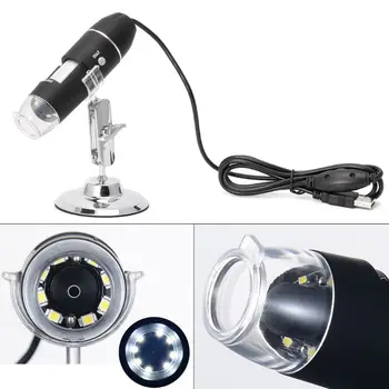 1600X USB Digitálny Mikroskop Fotoaparát Endoskopu 8LED zväčšovacie sklo s Držte Stojan WXTC