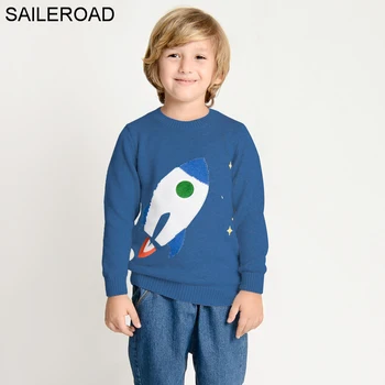 SAILEROAD Rocket Chlapec Sveter 2-6Years Zimné Topy pre Chlapcov, detské Oblečenie pre Deti 2020 Chirstmas Pletený Sveter