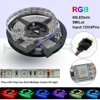 LED Pásy 5050 DC12V 60LEDs/m Flexibilné LED Svetlo RGB RGBW 5050 LED Pásy 300LEDs 5m/veľa Domáce Dekorácie Party Atmosféru Lampa