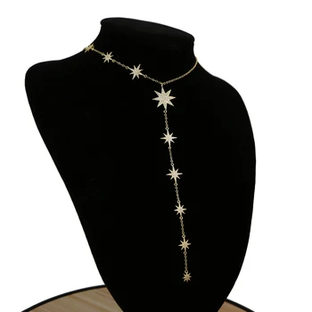 41+5cm north Star Žien Prívesok Náhrdelník Módne Žena Choker Šperky, Náhrdelníky Jednoduché Dámy Pentagon-Hviezdičkový Šperky, Darčeky