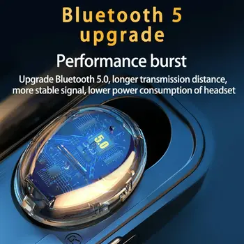 Bezdrôtový Bluetooth 5.1 Slúchadlá 9D Stereo S Mikrofónom Studenej LED Dotykový Vodotesné Slúchadlá 2000mAh Plnenie Prípade M10A TWS