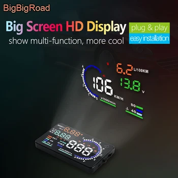 BigBigRoad Auto OBDII 2 EUOBD Auto HUD Čelné sklo Projektor Pre Infiniti Q50 Q60 FX35 QX35 G35 G37 QX60 QX70 QX80 Head Up Display